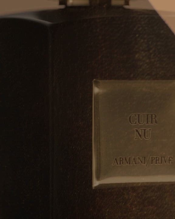 Video displaying different ingredients, fragrance bottles and cinematic silhouettes of Armani/Prive Les 1001 Nuits fragrance collection.