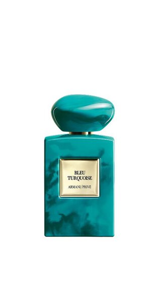 Bottle of Armani/Prive Bleu Turquoise fragrance.