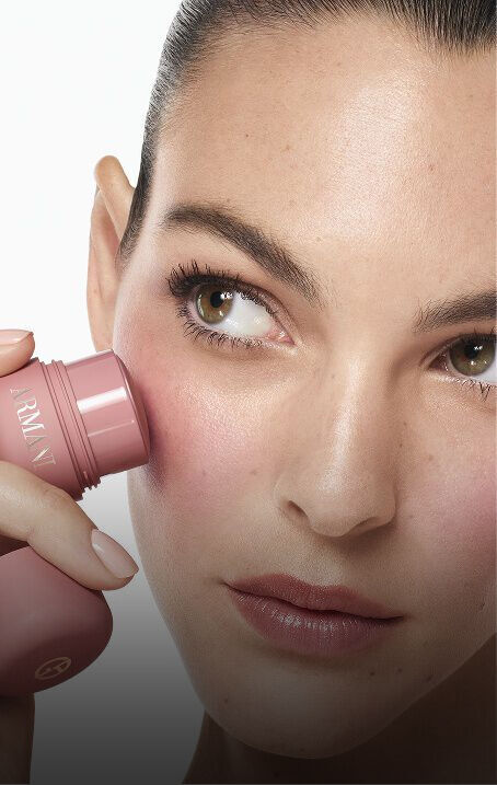 Armani Blush cream-to-powder blush showcasing the Dolci Makeup soft-touch stick design