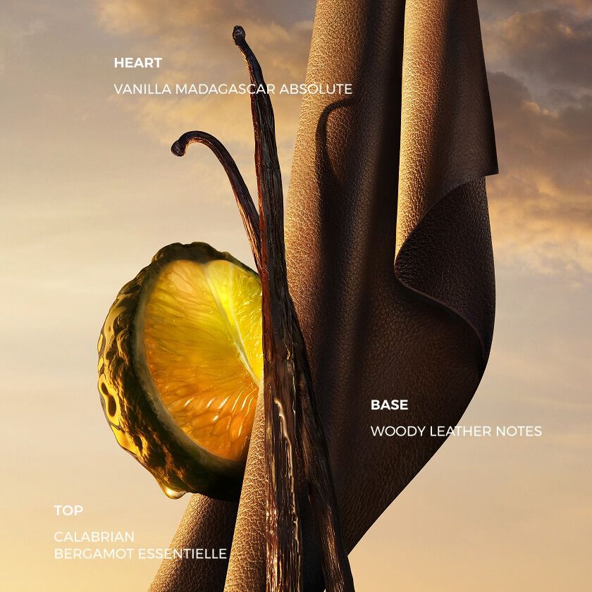 Giorgio Armani I WILL Eau de Parfum ingredients with bergamot, Madagascar vanilla, and woody leather. A dark vanilla fragrance.