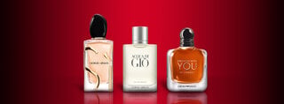 Armani beauty Fragrance Icons - Si Eau Dep Parfum, Acqua Di Gio Eau De Toilette and Stronger With You Intensely