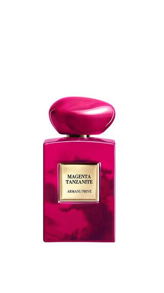 Bottle of Armani/Prive Magenta Tanzanite fragrance.