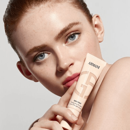 A woman displaying Armani beauty Signature Looks