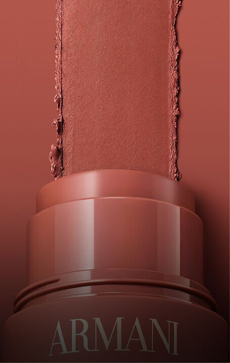 Armani Beauty Dolci Makeup Blush pocket-size blush stick with cream-to-powder formula and colour swatch.