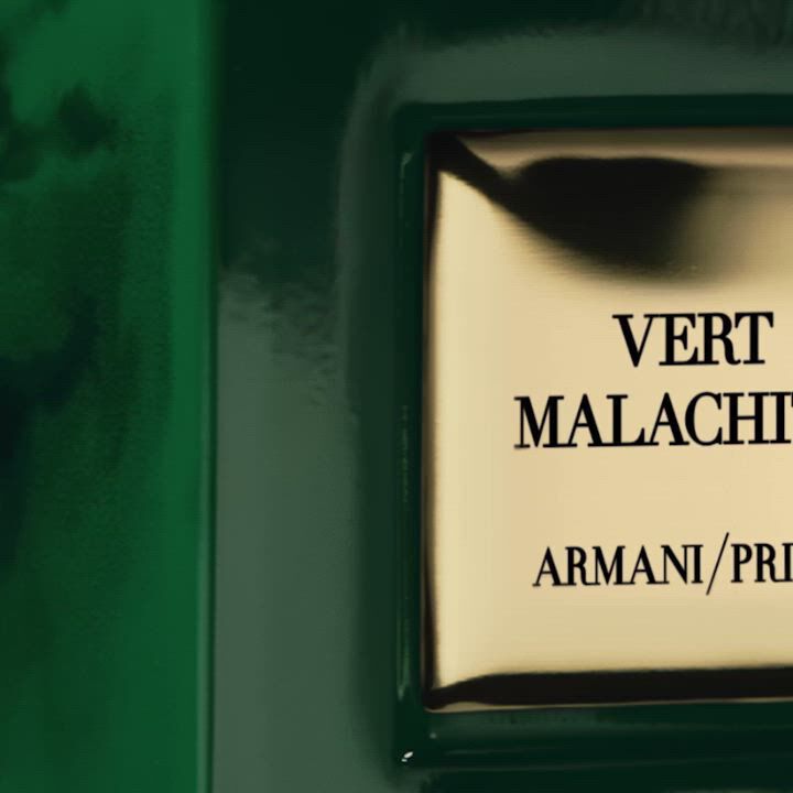 Video showcasing the bottle, ingredients and cinematic silhouettes of Armani/Prive Vert Malachite fragrance.