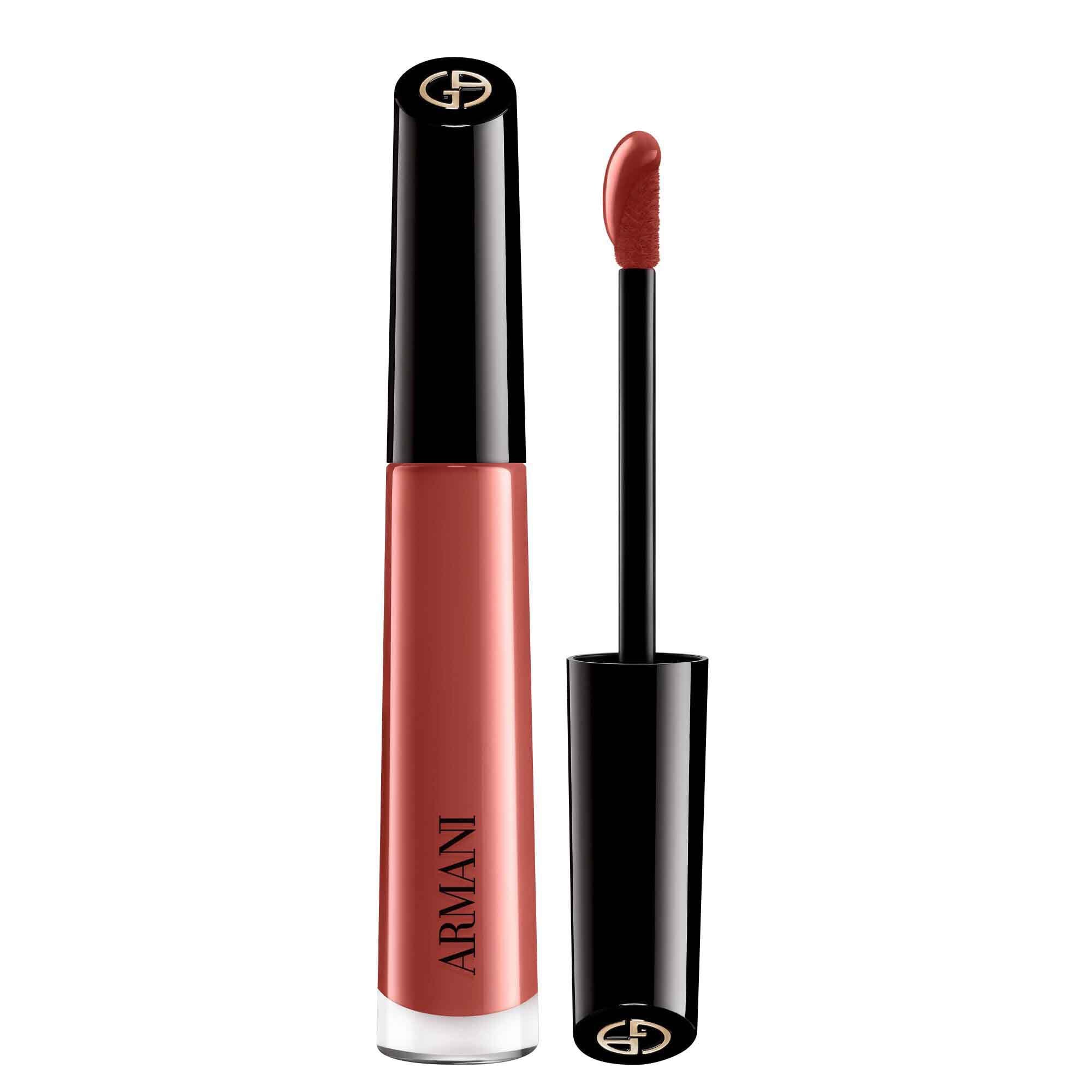 Armani Beauty Lip Maestro liquid lipstick in shade 520 Dusty Rose with precision applicator.