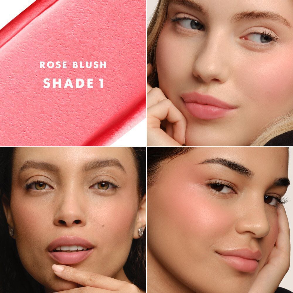 Armani Blush cream-to-powder blush showcasing shade and wear on different skin tones