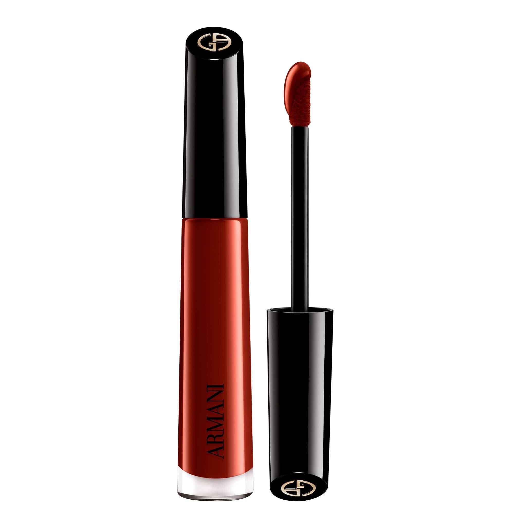 Armani Beauty Lip Maestro liquid lipstick in shade 520 Dusty Rose with precision applicator.