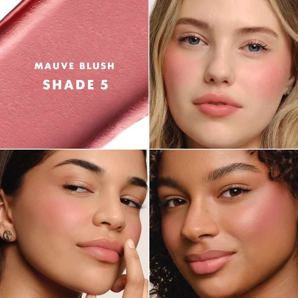 Armani Blush cream-to-powder blush showcasing shade and wear on different skin tones