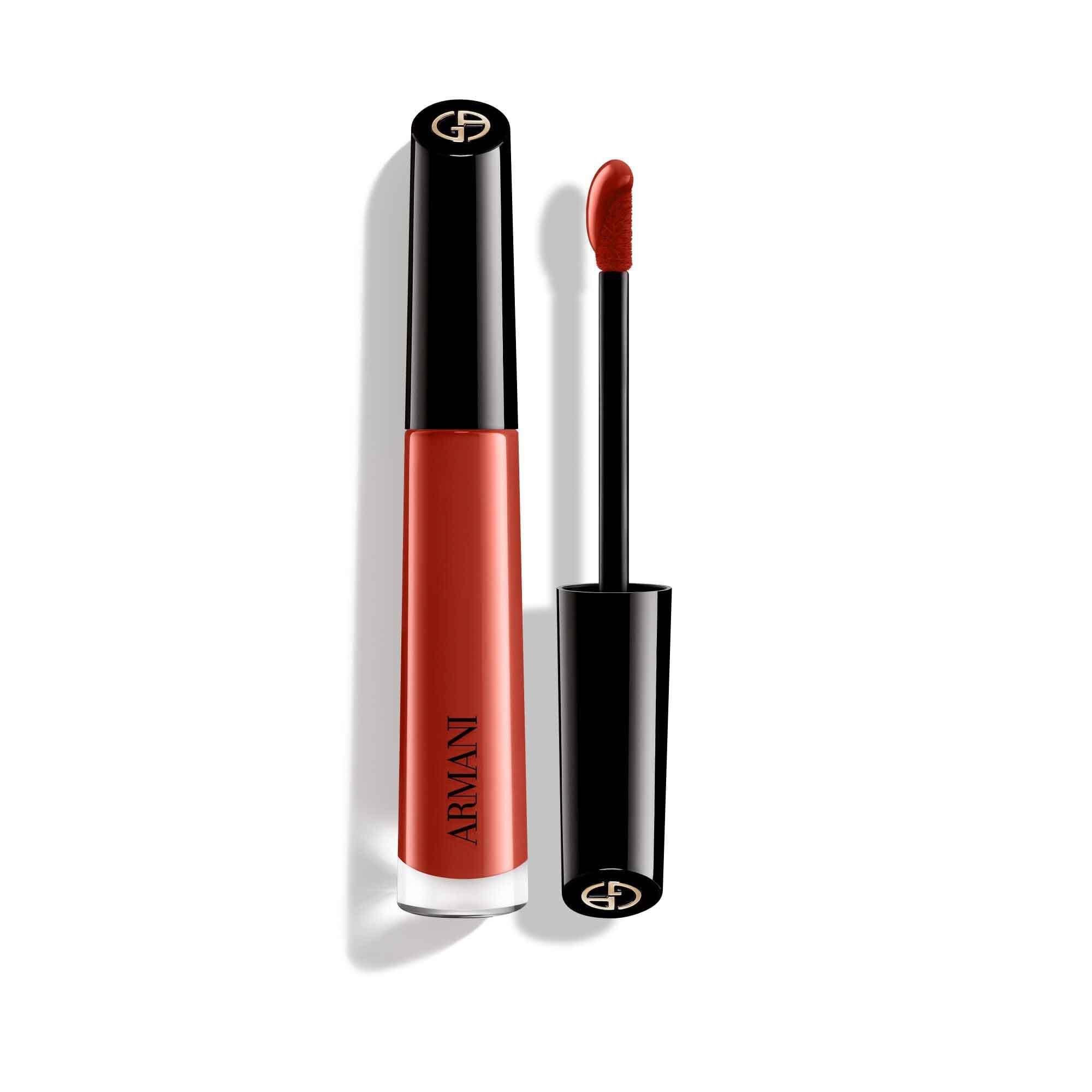 Armani Beauty Lip Maestro liquid lipstick in shade 520 Dusty Rose with precision applicator.