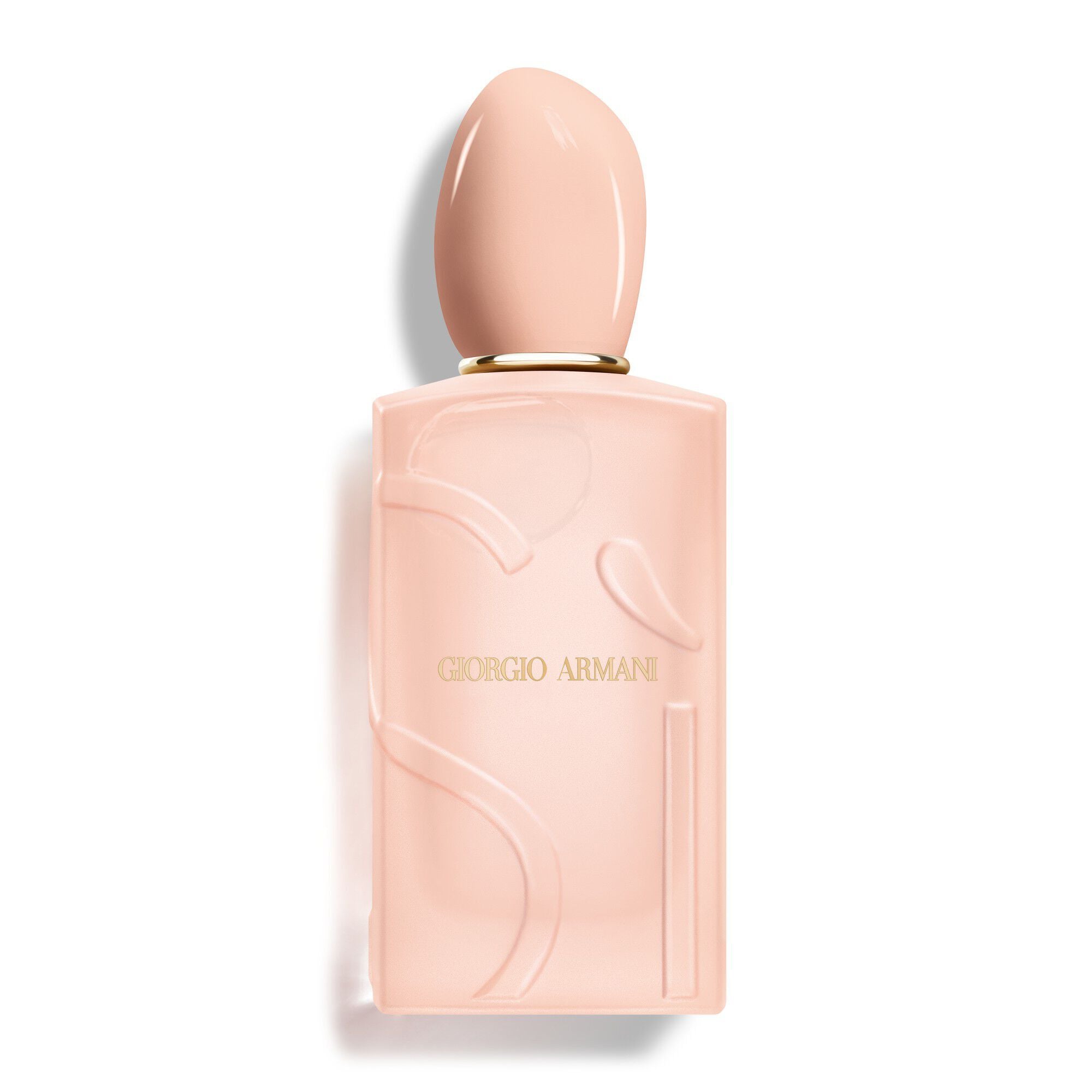 Giorgio Armani Si Nude Bloom perfume bottle on a white background.