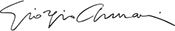 Giorgio Armani signature